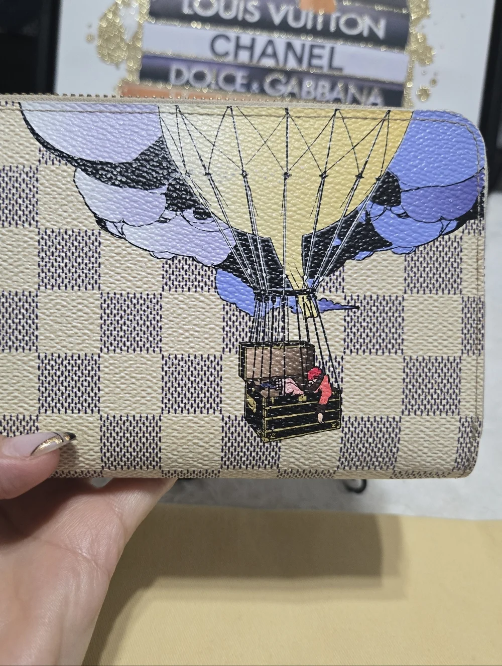 Louis Vuitton Limited Edition Damier Azur Zippy Long Wallet EUC